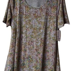 LuLaRoe Floral Short Sleeve Tee - Multicolor